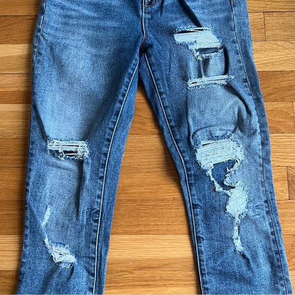 BDG Medium / Dark Wash Distressed Skinny Jean - Picture 7 of 7